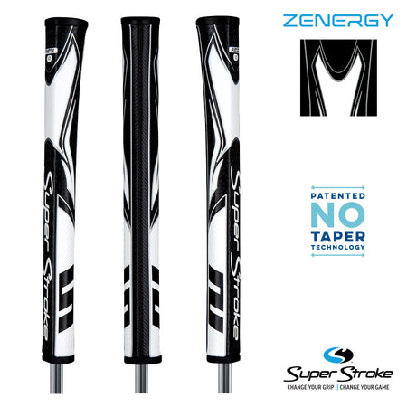 SuperStroke Golf Zenergy Putter Grip - Pistol 1.0 Black/White