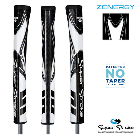 SuperStroke Golf Zenergy Putter Grip - Pistol 2.0 Black/White