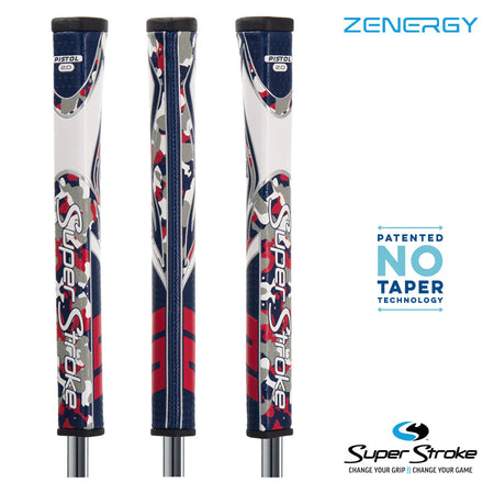 SuperStroke Golf Zenergy Putter Grip - Pistol 2.0 Red/White/Blue Camo