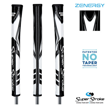SuperStroke Golf Zenergy Putter Grip - Pistol Tour Black/White