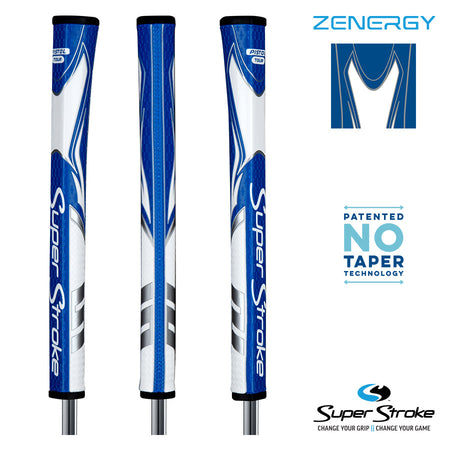 SuperStroke Golf Zenergy Putter Grip - Pistol Tour Blue/White