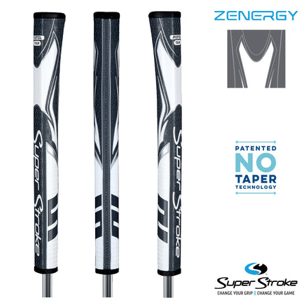 SuperStroke Golf Zenergy Putter Grip - Pistol Tour Grey/White