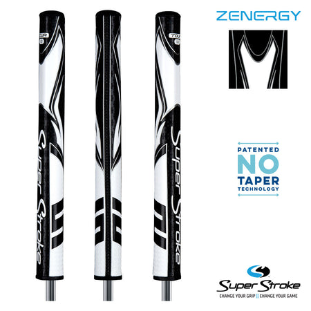 SuperStroke Golf Zenergy Putter Grip - Tour 1.0 Black/White