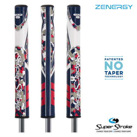 SuperStroke Golf Zenergy Putter Grip - Tour 3.0 Red/White/Blue Camo