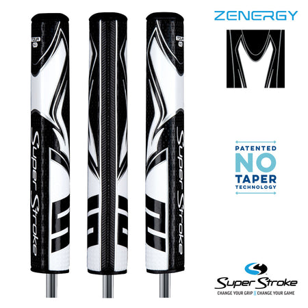 SuperStroke Golf Zenergy Putter Grip - Tour 5.0 Black/White
