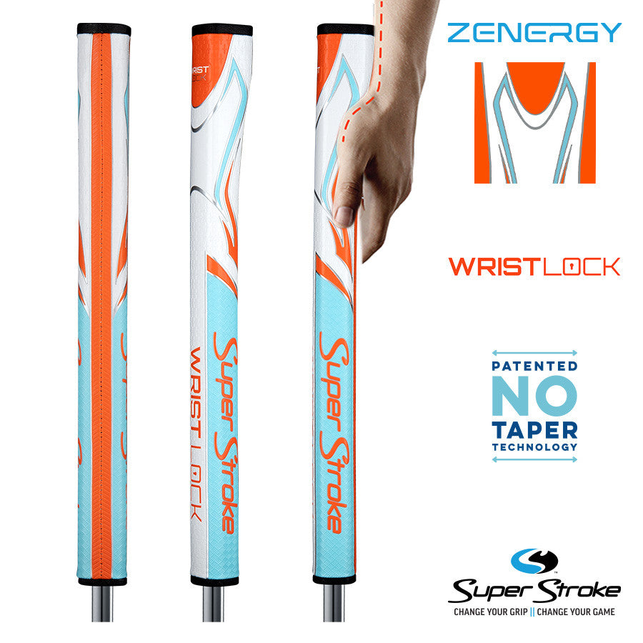 SuperStroke Golf Zenergy Putter Grip - Wristlock Orange/Blue/White
