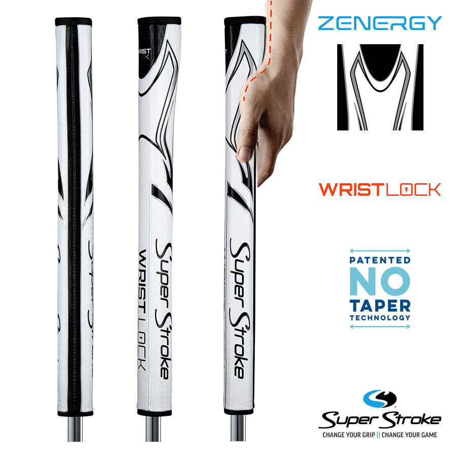 SuperStroke Golf Zenergy Putter Grip - Wristlock White/Black