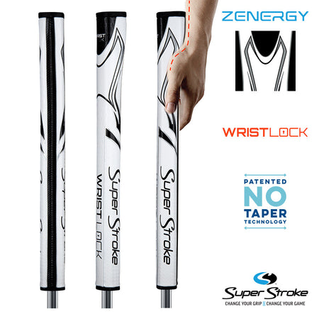 SuperStroke Golf Zenergy Putter Grip - Wristlock White/Black