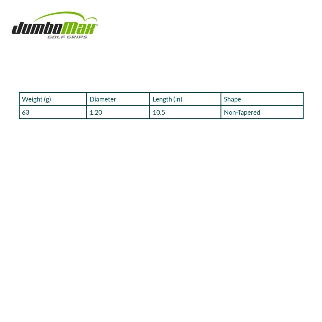 JumboMax ST1.2 Putter Grip - size specifications