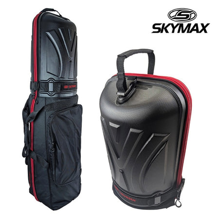 Skymax Deluxe Hard Top Golf Travel Cover - folded and unfolded