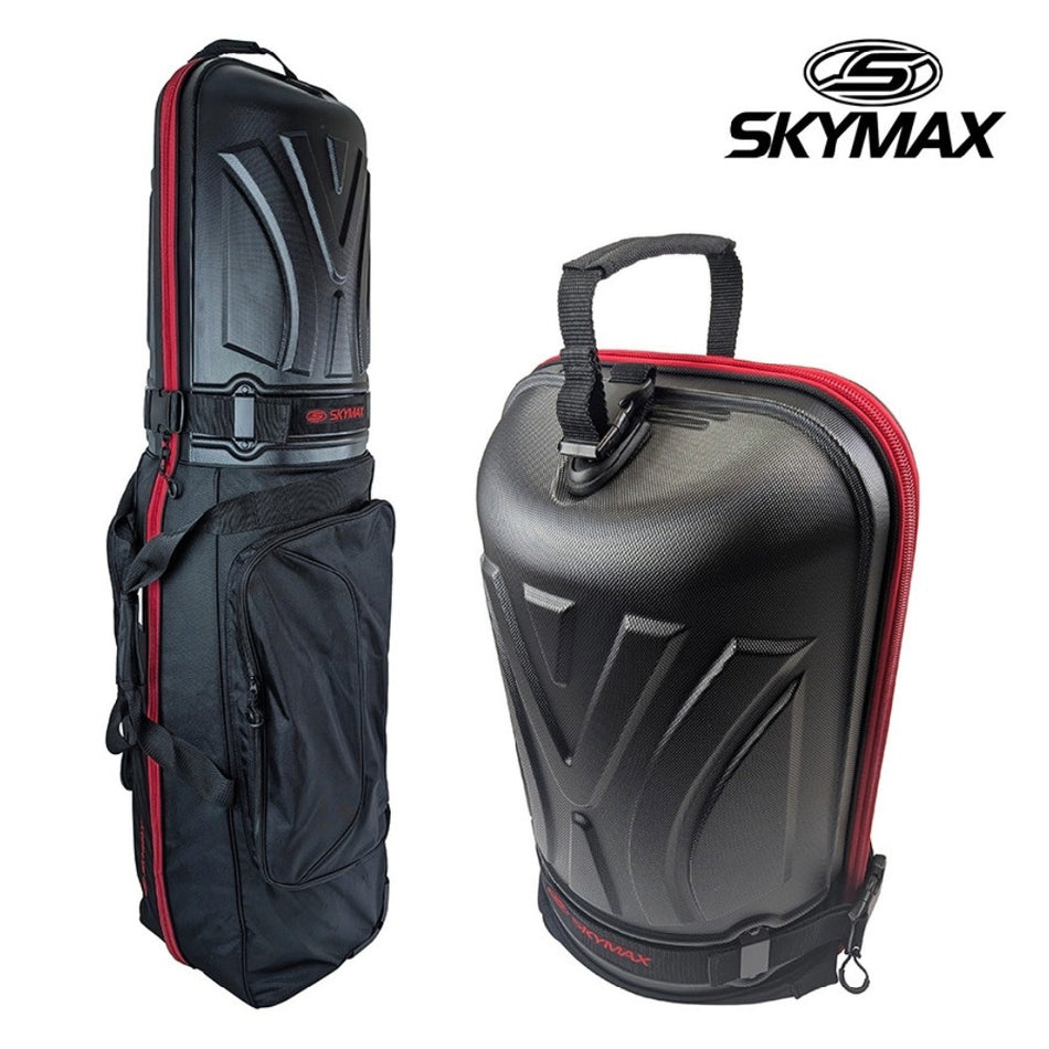Skymax Deluxe Hard Top Golf Travel Cover - folded and unfolded