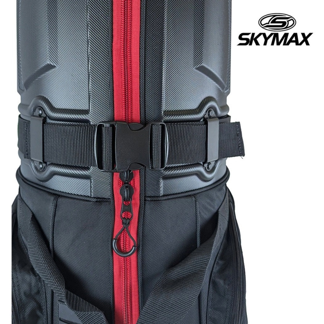 Skymax Deluxe Hard Top Golf Travel Cover - fastening strap and zip