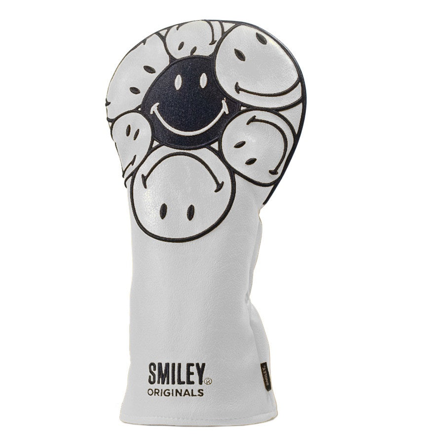 Smiley® Originals Golf Club Headcovers - Stacked Fairway - White