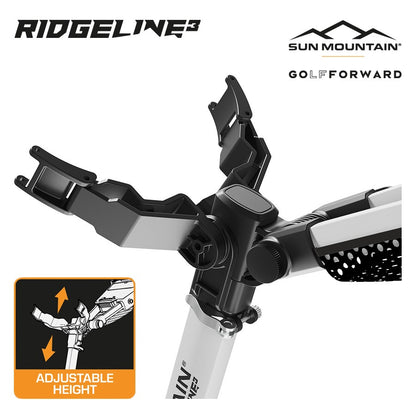 Sun Mountain Ridgeline 3 Golf Push Trolley – 3 Wheel Compact Fold