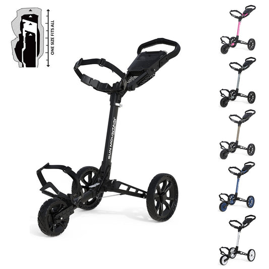 Sun Mountain Ridgeline 3 Golf Push Trolley – 3 Wheel Compact Fold