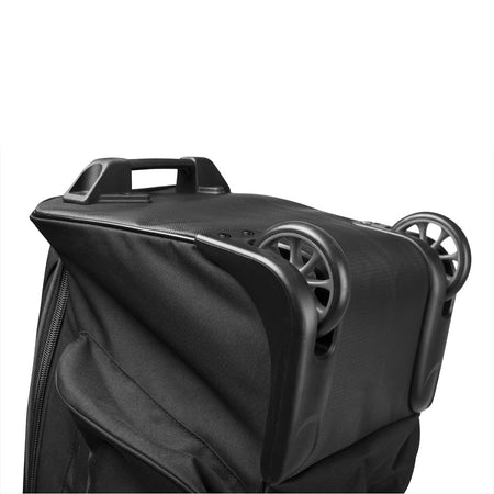 BagBoy T-10 travel cover base with in-line skate wheels and trunk handle