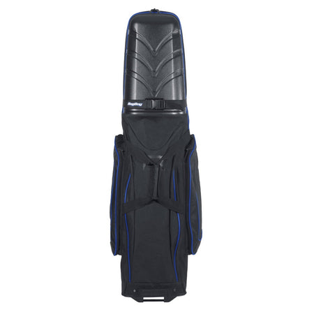 BagBoy T-10 Hard Top Travel Cover - Black/Royal Blue, rear view