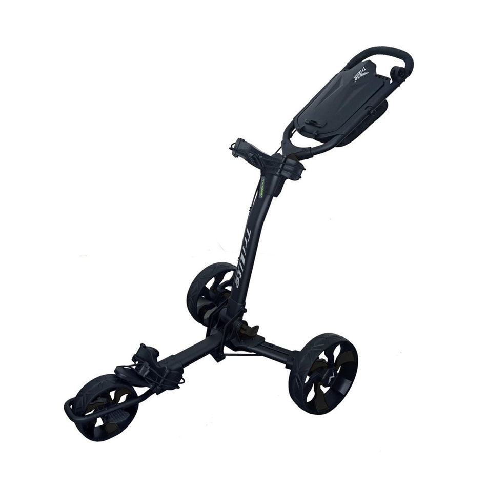 TriLite T-Flash Premium Golf Push Cart - Black/Black - FREE Carry Bag