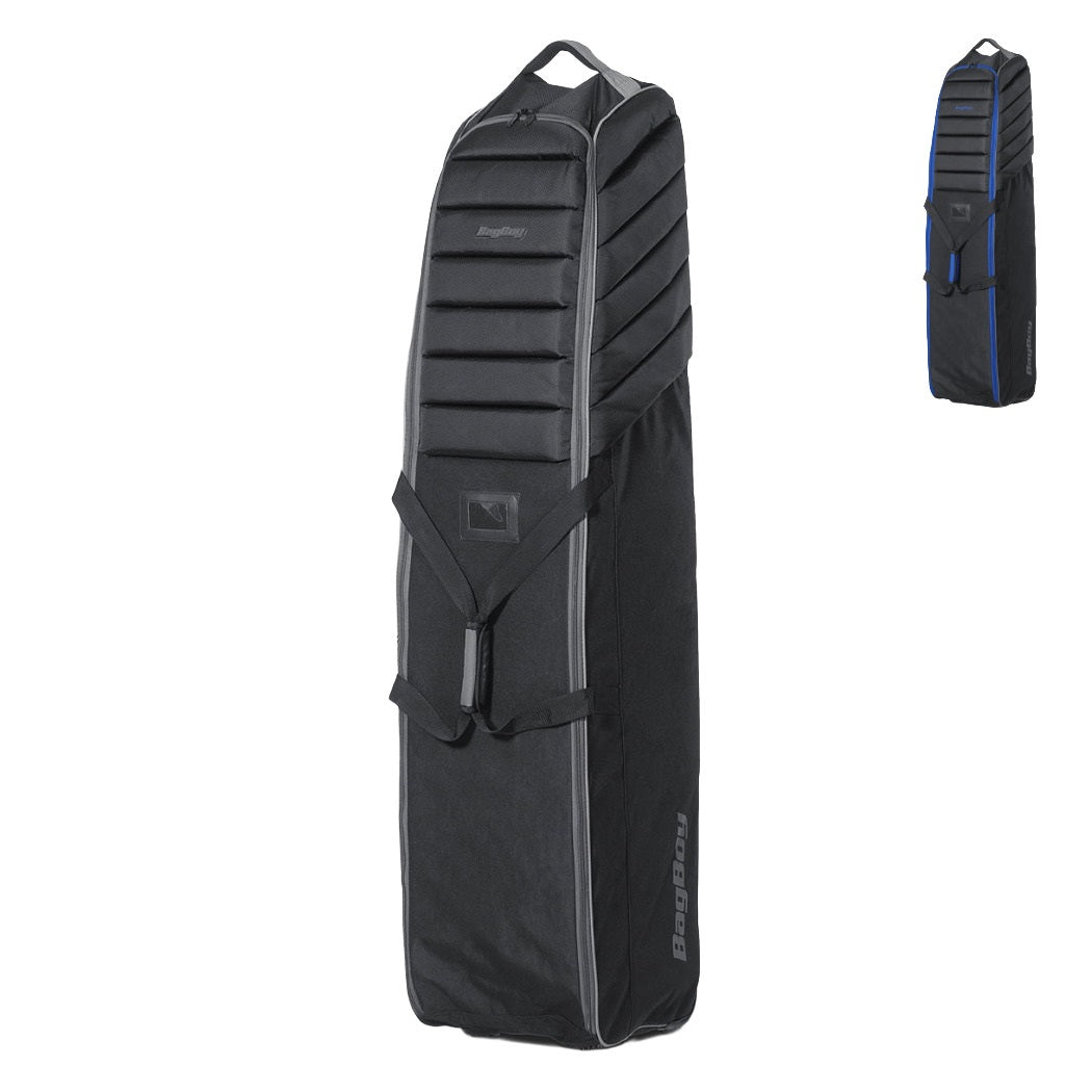 BagBoy T720 wheeled golf travel cover in Black/Slate with Black/Royal/Slate inset