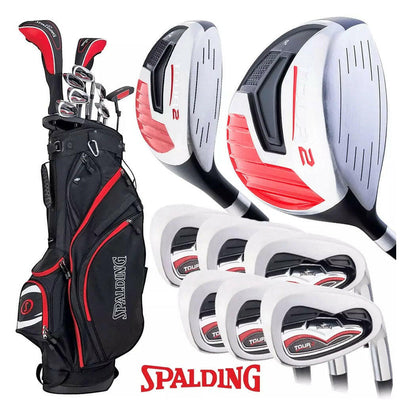 Spalding Tour 2 Men`s Right Hand Package Sets - Stand Bag with Graphite/Steel Clubs