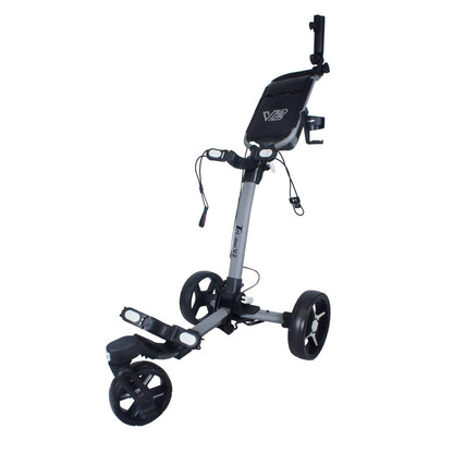 Axglo Tri-360 V2 Golf Trolley - 3 Wheel Swivel Push Cart Umbrella & Drink Holder