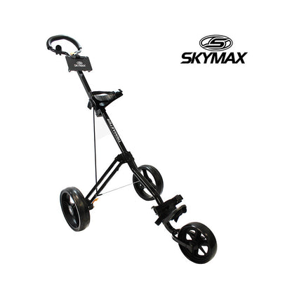 Skymax Trimaster Golf Trolley – 3-Wheel Push Pull Cart Lightweight Black