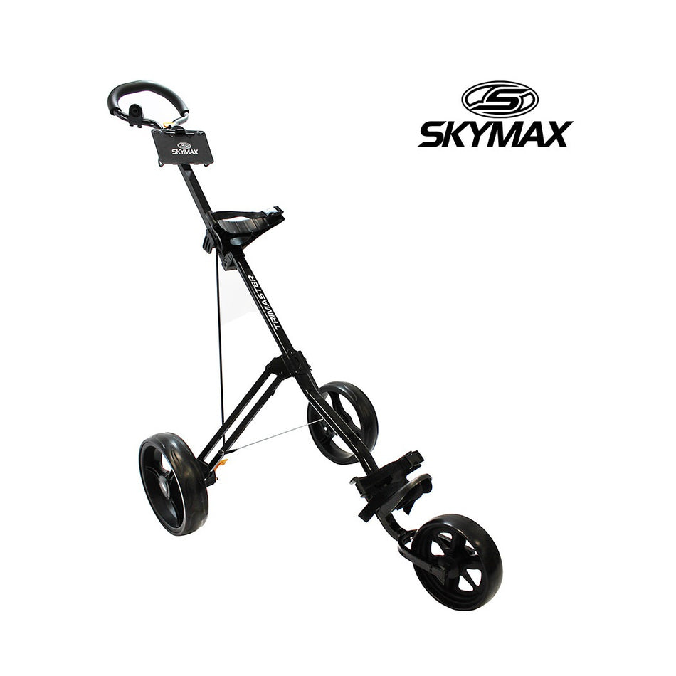 Skymax Trimaster Golf Trolley – 3-Wheel Push Cart Lightweight Black