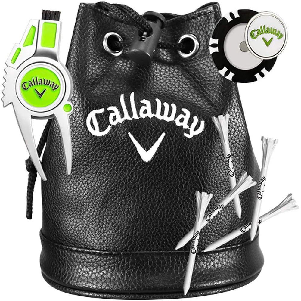 Callaway VIP Gift Set - showing the valuables pouch with drawstring closure and contents