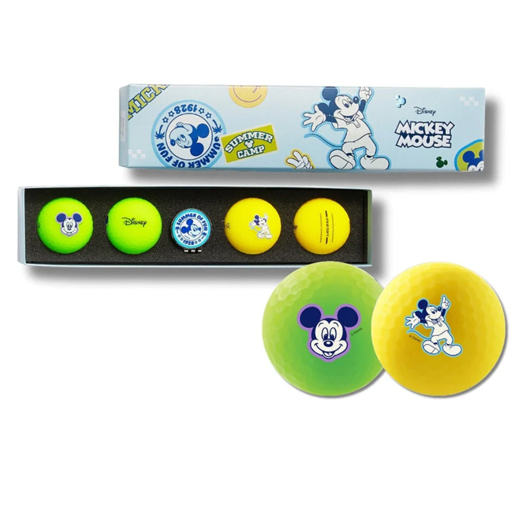 Volvik VIVID SOFT Disney Golf Ball & Marker Gift Pack – 4 Balls