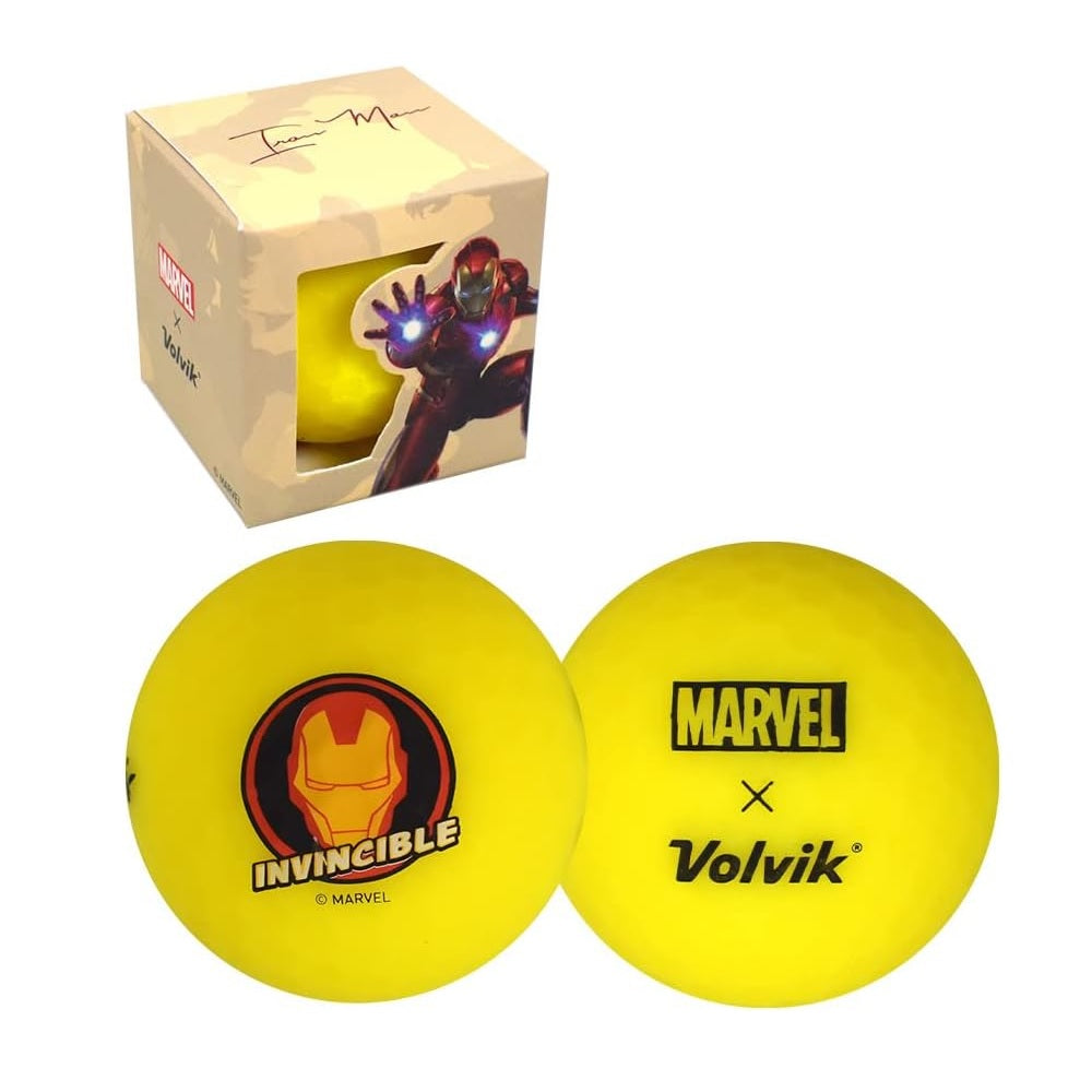 Volvik Marvel Iron Man Golf Balls Yellow