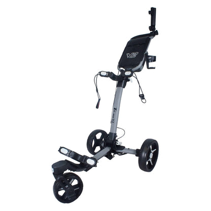 Axglo Tri-360 V2 Golf Trolley - 3 Wheel Swivel Push Cart - Grey/Grey