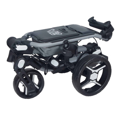Axglo Tri-360 V2 Golf Trolley - Grey/Grey - folded