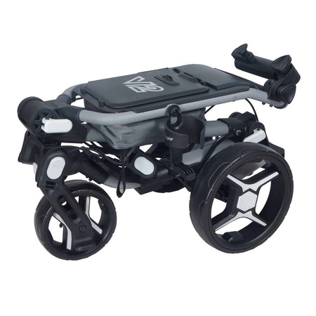 Axglo Tri-360 V2 Golf Trolley - Grey/Grey - folded