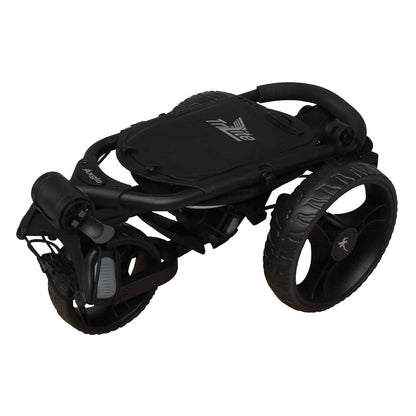 Axglo TriLite 3-Wheel Golf Trolley - Black - folded