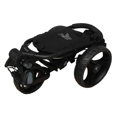 Axglo TriLite 3-Wheel Golf Trolley - Black - folded