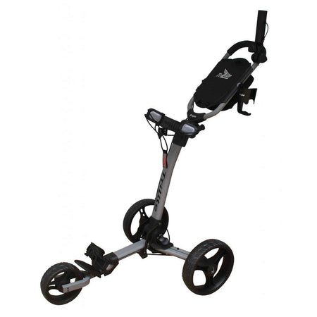 Axglo TriLite 3-Wheel Golf Trolley Push Cart - Grey/Black