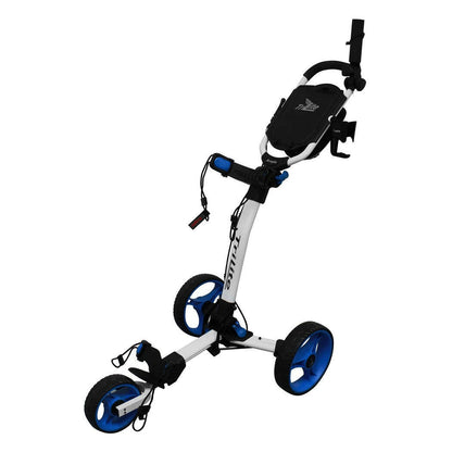 Axglo TriLite 3-Wheel Golf Trolley Push Cart White/Blue