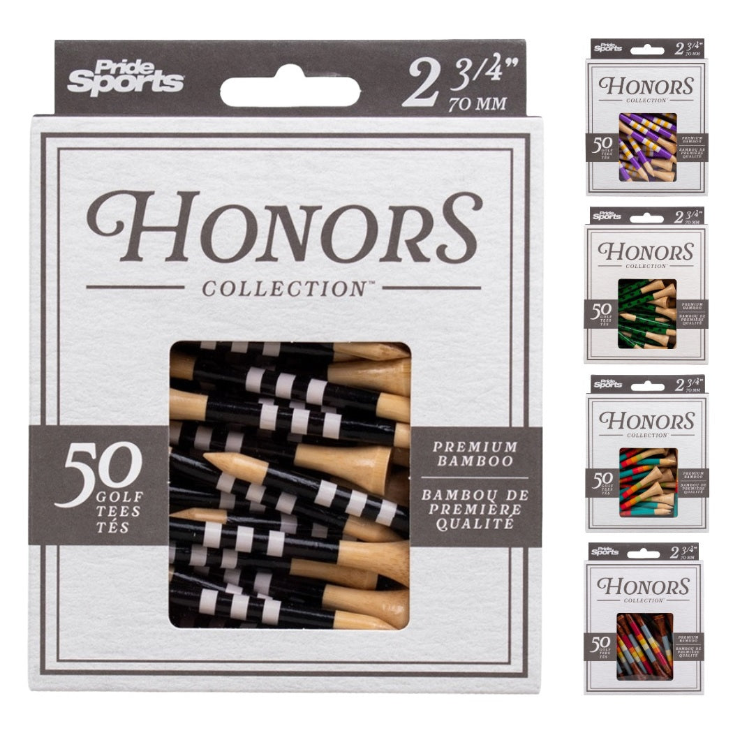 Pride Sports Honors Collection Bamboo Golf Tees & Ball Marker Sets - Choice of Design