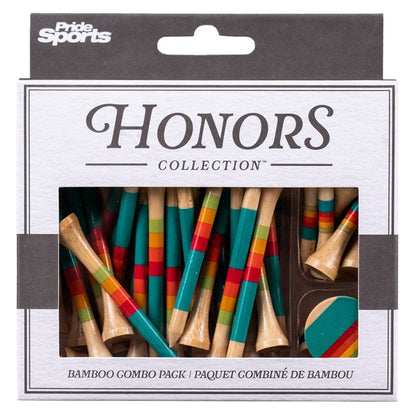 Pride Sports Honors Collection - Bamboo Tees / Ball Marker Combo Pack - Sunrise Gradient