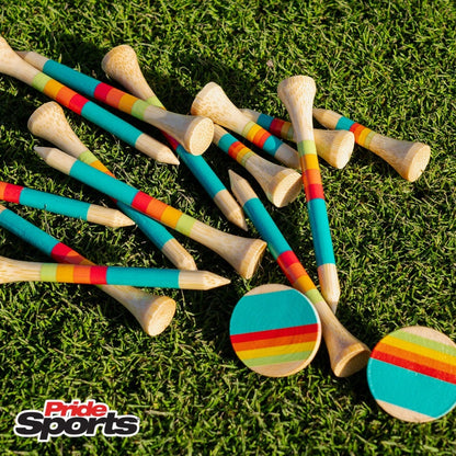 Pride Sports Honors Collection - Bamboo Tees / Ball Marker Combo Pack - Sunrise Gradient - lifestyle image