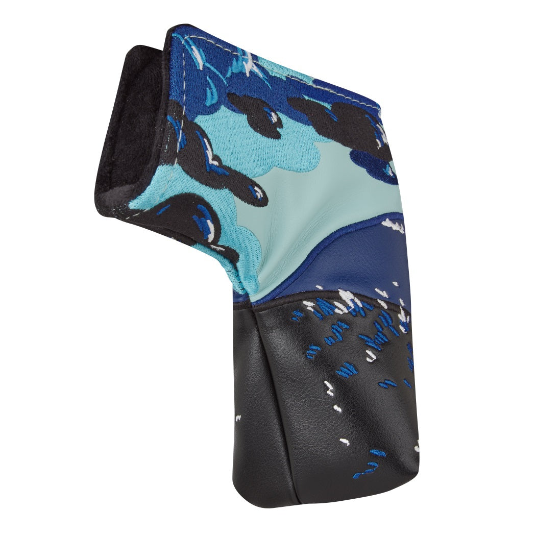 Luna Links Landscape Headcover - Blade Putter Blue - rear view