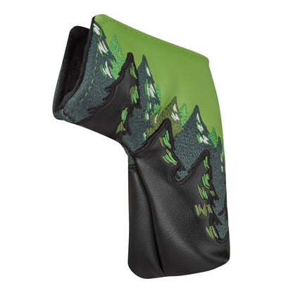 Luna Links Landscape Headcover - Blade Putter Green - rear view