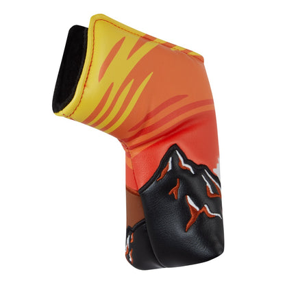 Luna Links Landscape Headcover - Blade Putter Yellow - rear view