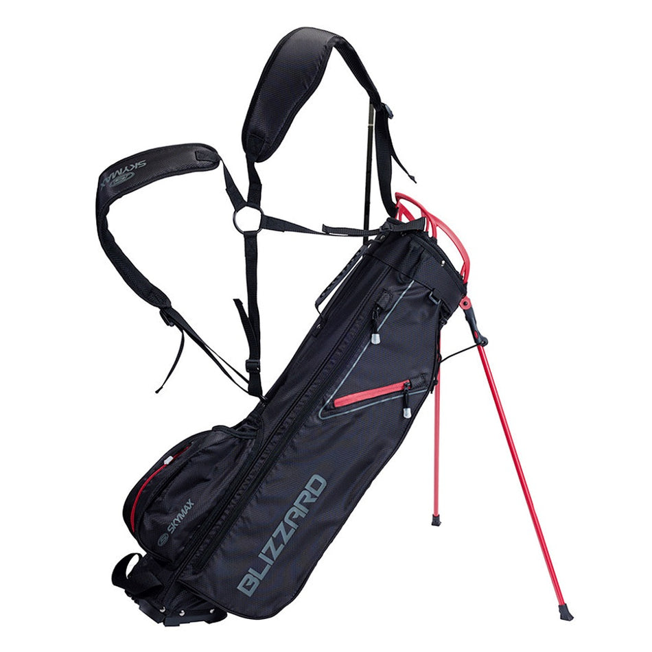 Skymax Blizzard Lightweight Stand Carry Golf Bag – 4-Way Divider – Black/Red