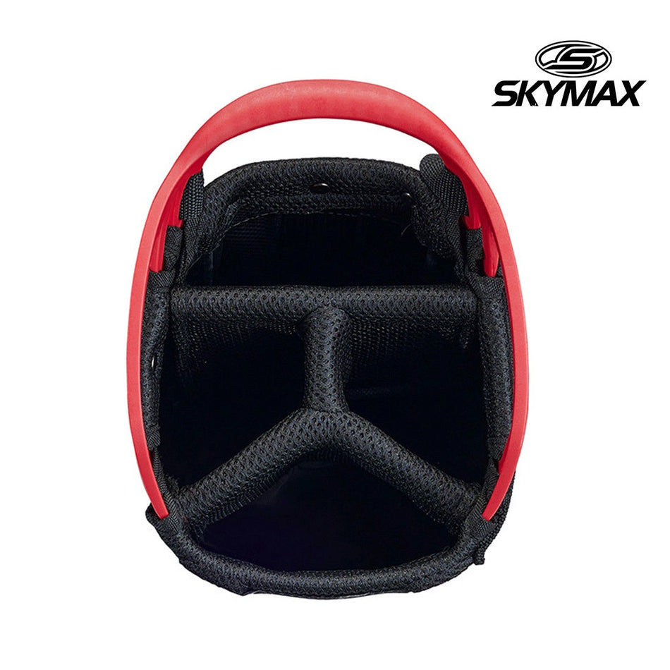 Skymax Blizzard Lightweight Stand Carry Golf Bag - Black/Red - 4-way divider