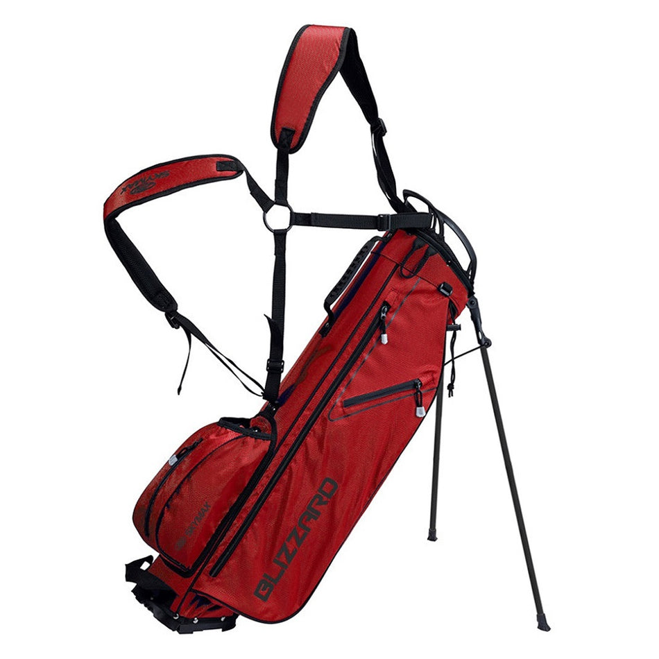 Skymax Blizzard Lightweight Stand Carry Golf Bag – 4-Way Divider – Red/Charcoal