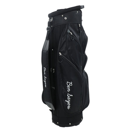 Ben Sayers DLX Cart/Trolley Golf Bag - G7007 Black/Grey - rear view