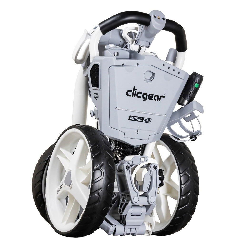 Clicgear 4.5 Golf Push Trolley folded compact in White