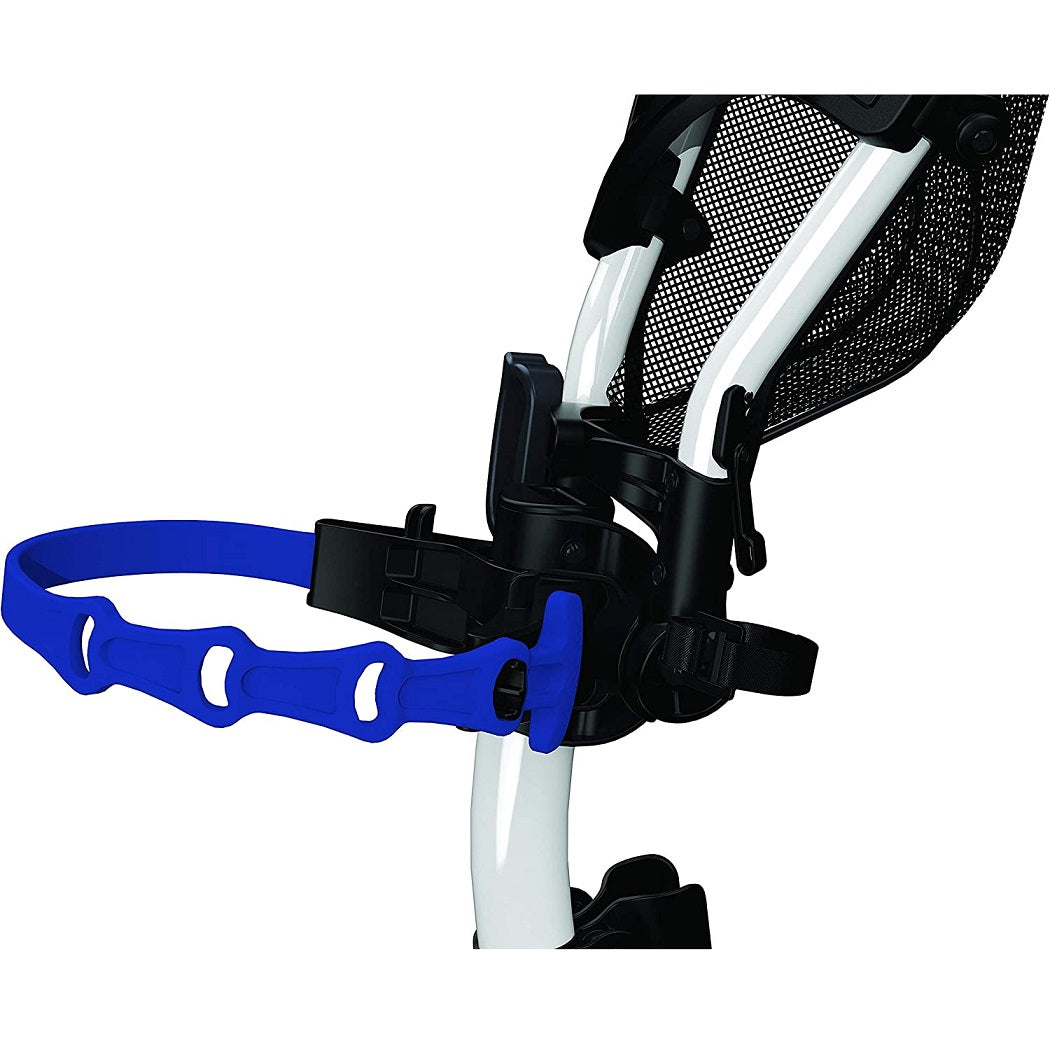 Clicgear 8.0+ upper golf bag support with blue silicone strap