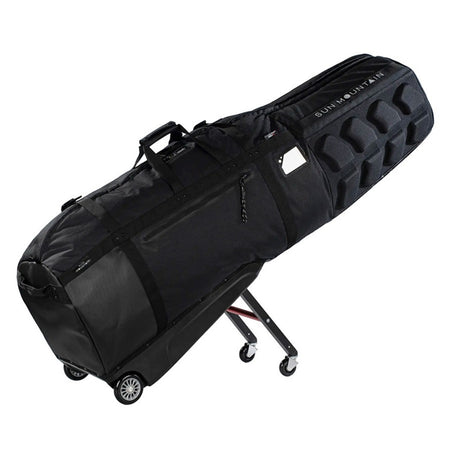Sun Mountain ClubGlider 3 Tour Golf Travel Cover - Black - with support legs extended